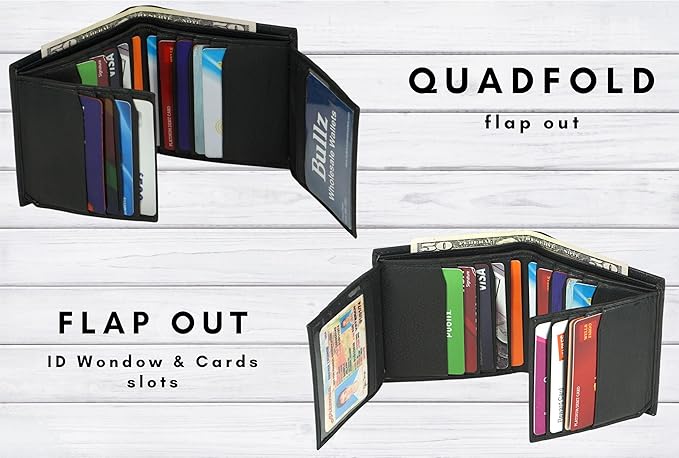 Cow Leather Thick Dual Credit Card Wallet