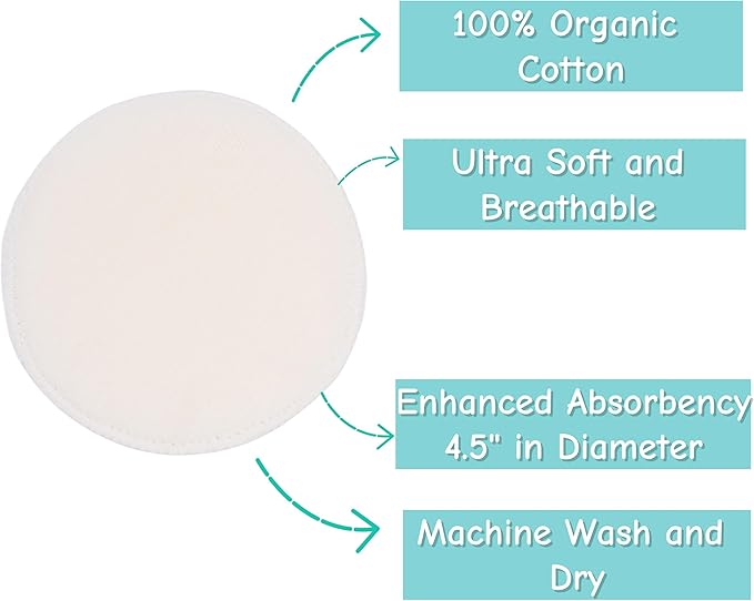 Reusable Organic Cotton Nursing Pads