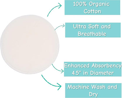 Reusable Organic Cotton Nursing Pads