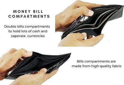 Cow Leather Thick Dual Credit Card Wallet